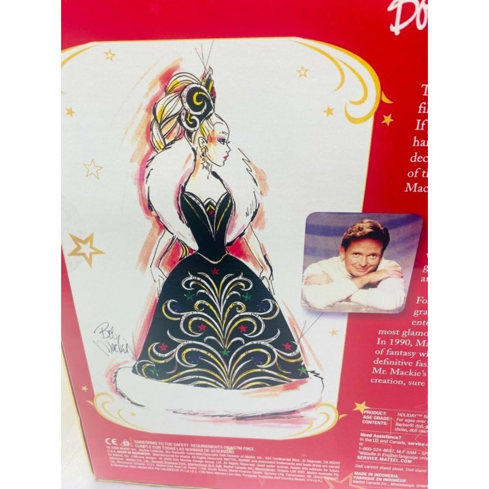 Holiday Barbie Doll 2006 by Bob Mackie Collector Edition J0949 Brand New in Box - Picture 3 of 8